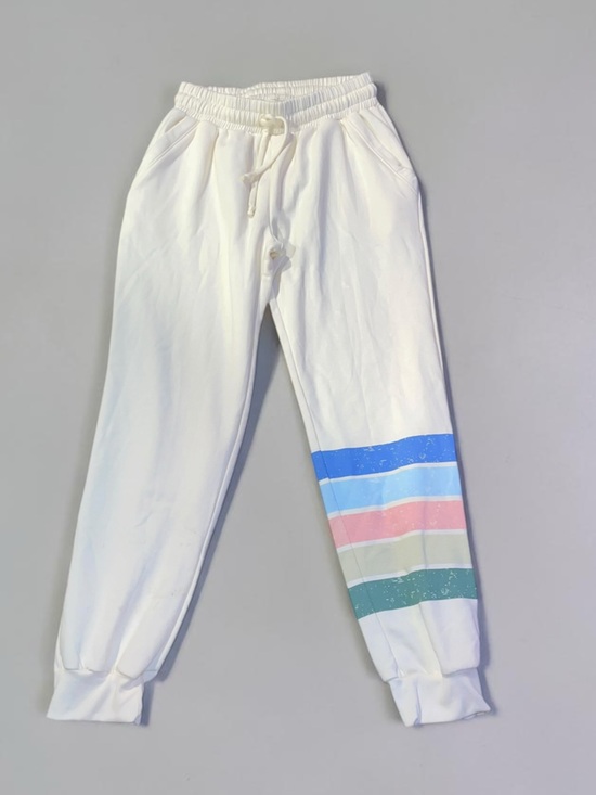 78 & sunmy Pants - 78& Sunny White Striped Track Joggers NWT SIZE SMALL